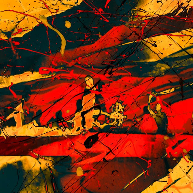 Bright red and yellow abstract image