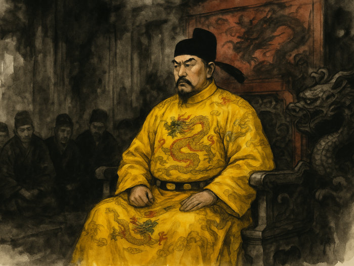 The Qing Emperor, in his Bright Yellow court robes.