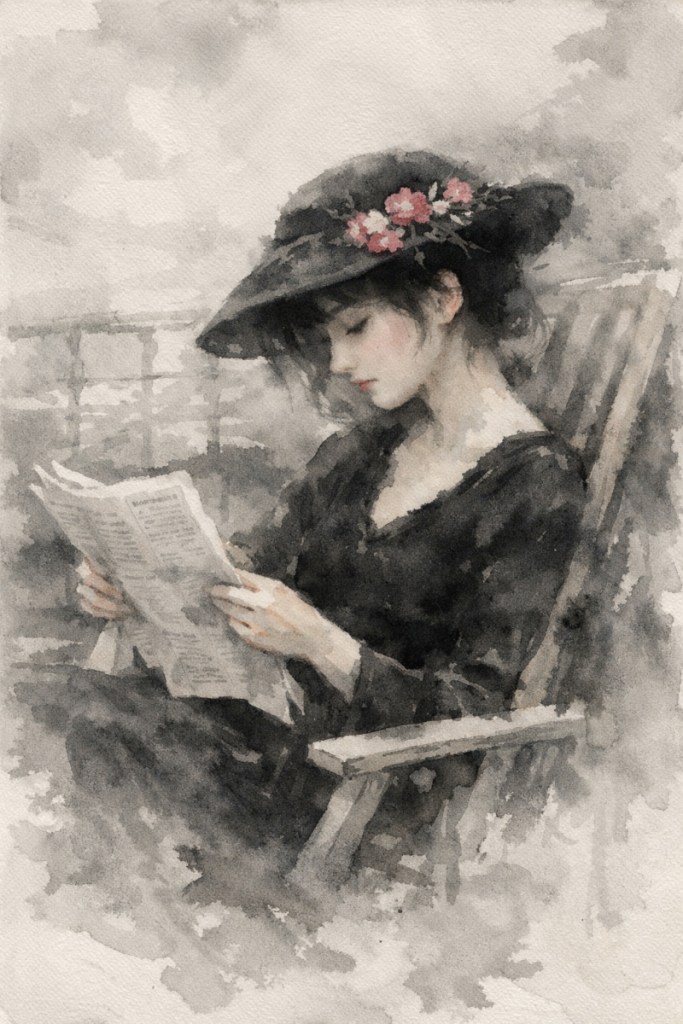 Chan Lee, later known as Lily Chan, sits in a deckchair aboard a steamship leaving San Francisco, having assumed the identity of Suzon Chabrier of the Folies Bergère.